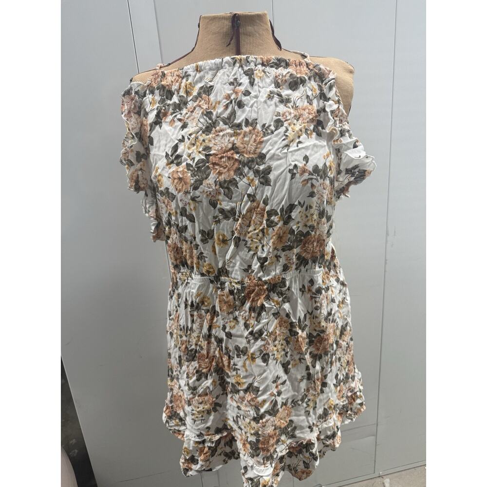 Women’s Wallflower Floral Dress 1X Flutter Sleeve